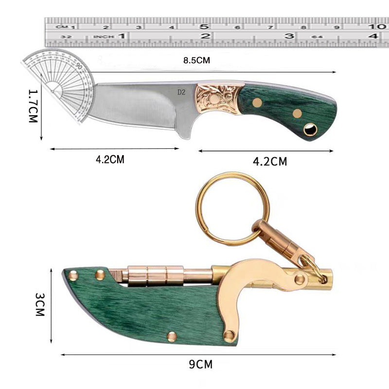 Miniature outdoor pocket knife D2 steel knife handle convenient to play with