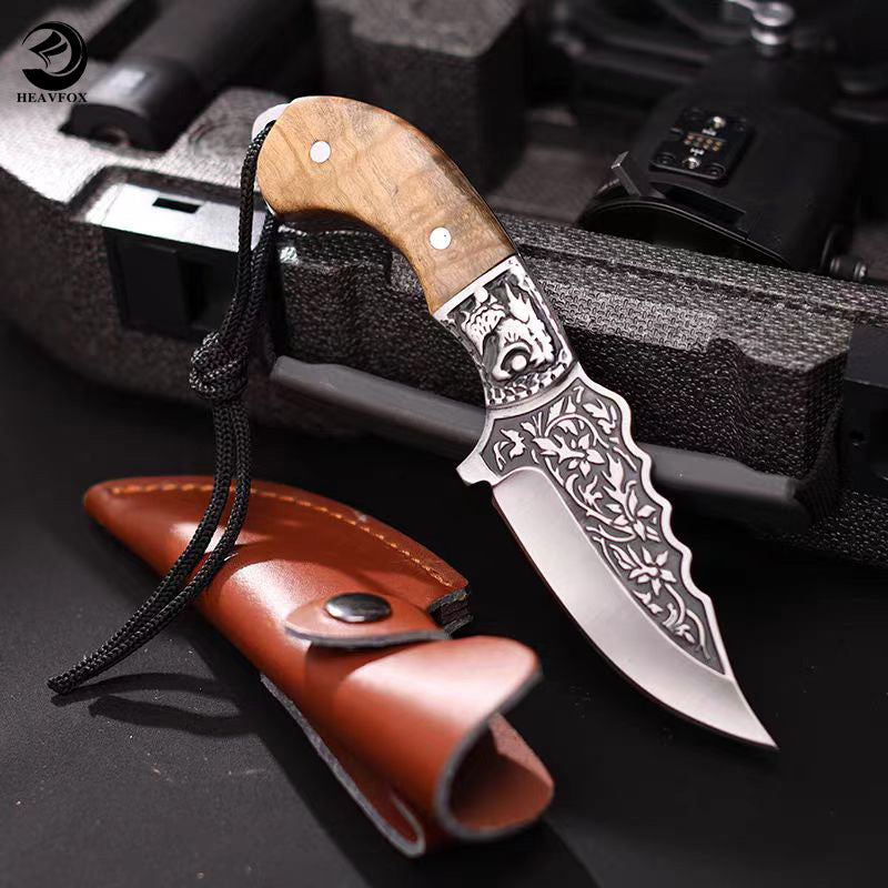 Carving steel knife outdoor knife thickened version 6.0