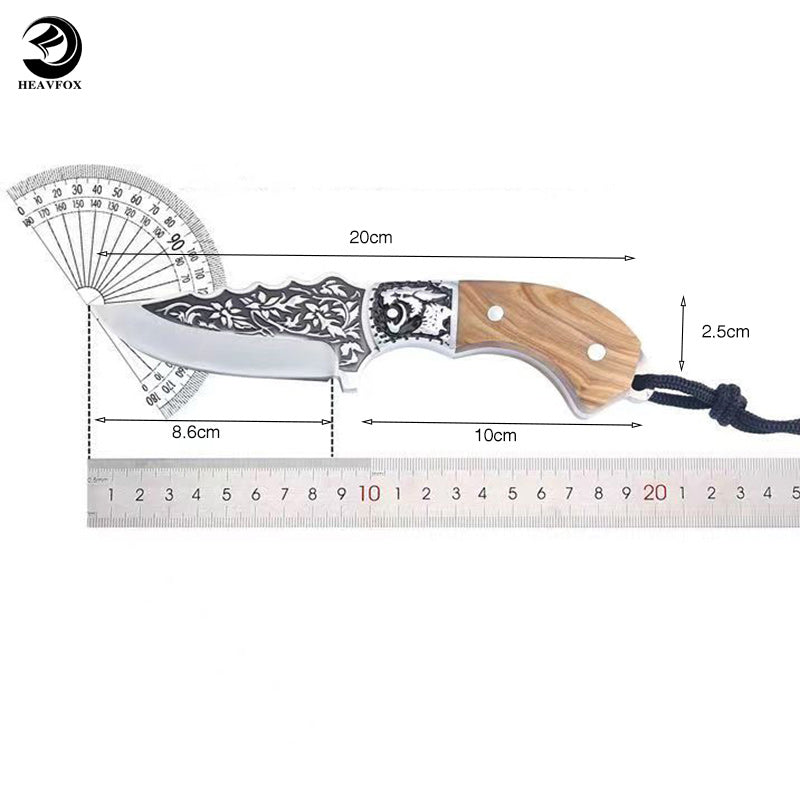 Carving steel knife outdoor knife thickened version 6.0