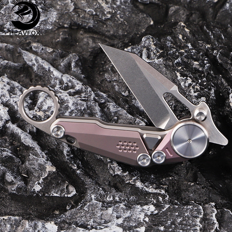 M390 Steel Titanium Alloy Handle Dormouse Outdoor Folding Knife